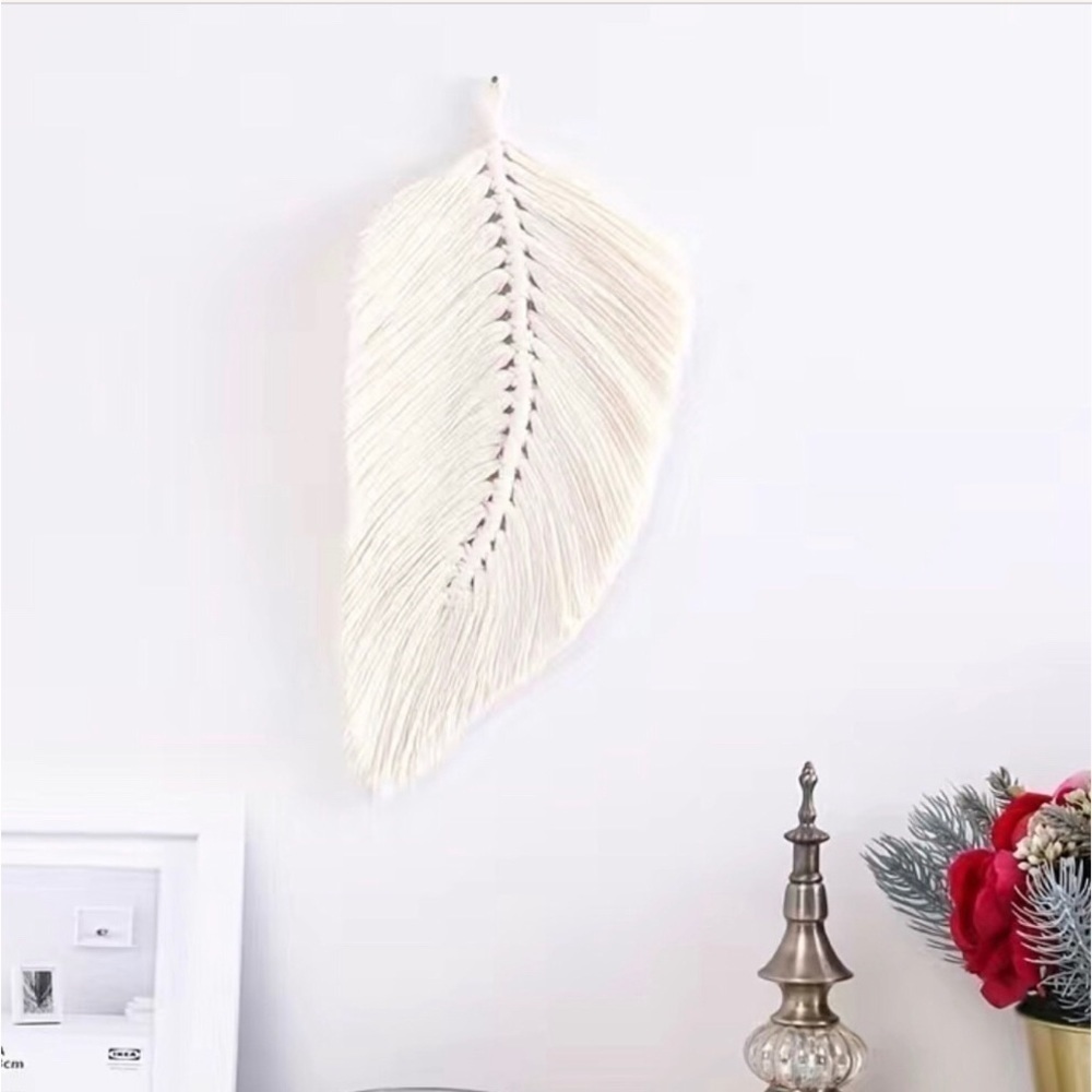 Bohemian, Macrame, Leaf Wall Home Decor, Ivory